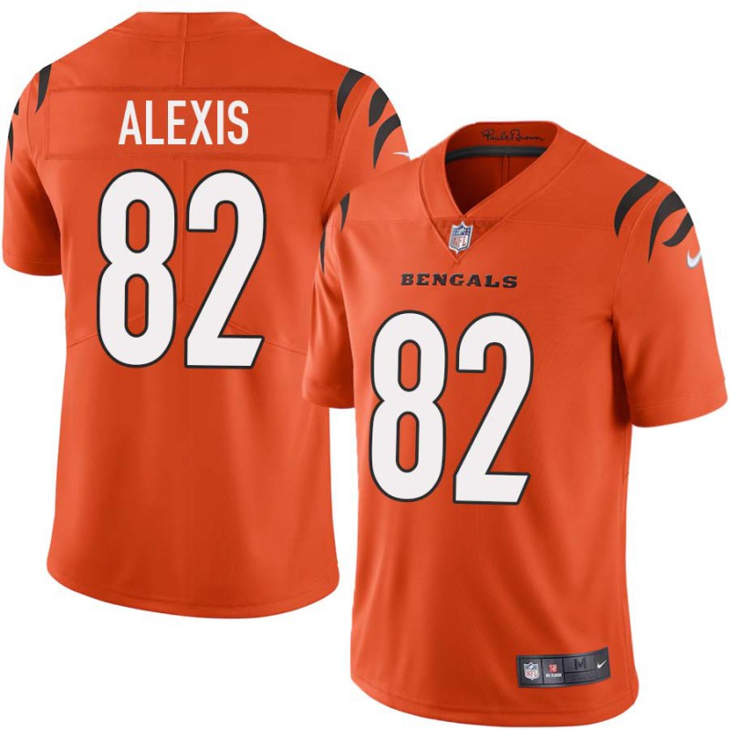 Bengals #82 Alton Alexis Sewn On Orange Jersey