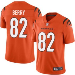 Bengals #82 Royce Berry Sewn On Orange Jersey