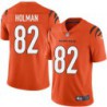 Bengals #82 Rodney Holman Sewn On Orange Jersey