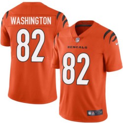 Bengals #82 Scotty Washington Sewn On Orange Jersey