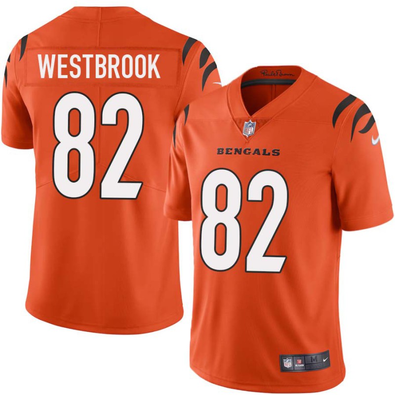 Bengals #82 Michael Westbrook Sewn On Orange Jersey