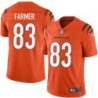 Bengals #83 Danny Farmer Sewn On Orange Jersey