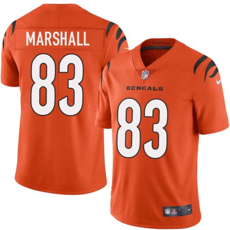 Bengals #83 Ed Marshall Sewn On Orange Jersey