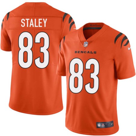 Bengals #83 Bill Staley Sewn On Orange Jersey