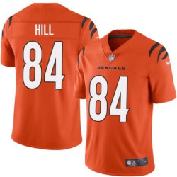 Bengals #84 Jeff Hill Sewn On Orange Jersey