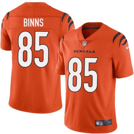 Bengals #85 Armon Binns Sewn On Orange Jersey