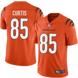 Bengals #85 Isaac Curtis Sewn On Orange Jersey