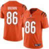 Bengals #86 Ken Brown Sewn On Orange Jersey