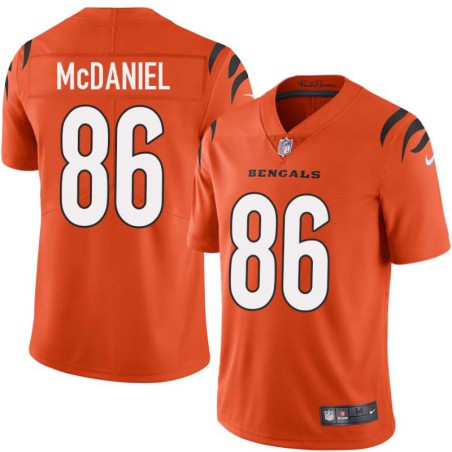 Bengals #86 John McDaniel Sewn On Orange Jersey