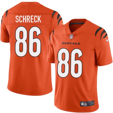 Bengals #86 Mason Schreck Sewn On Orange Jersey