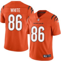 Bengals #86 Andre White Sewn On Orange Jersey