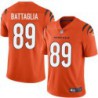 Bengals #89 Marco Battaglia Sewn On Orange Jersey