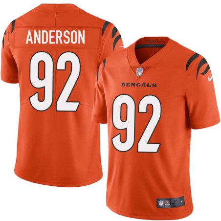 Bengals #92 Jamaal Anderson Sewn On Orange Jersey