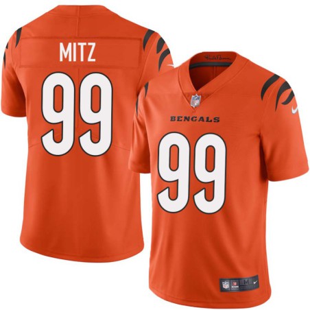 Bengals #99 Alonzo Mitz Sewn On Orange Jersey