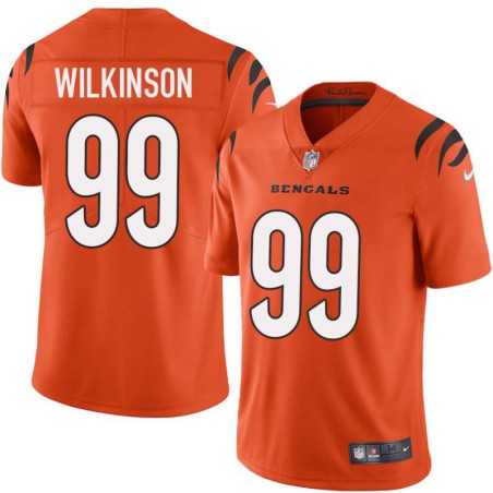 Bengals #99 Dan Wilkinson Sewn On Orange Jersey