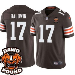 Browns #17 Daylen Baldwin DAWG POUND Dog Head logo Jersey -Brown