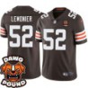 Browns #52 Corey Lemonier DAWG POUND Dog Head logo Jersey -Brown