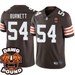 Browns #54 Chester Burnett DAWG POUND Dog Head logo Jersey -Brown