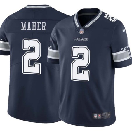 Cowboys #2 Brett Maher Vapor Limited Jersey -Navy