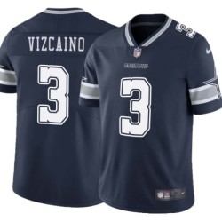 Cowboys #3 Tristan Vizcaino Vapor Limited Jersey -Navy