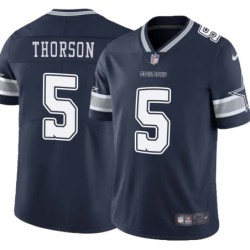 Cowboys #5 Clayton Thorson Vapor Limited Jersey -Navy