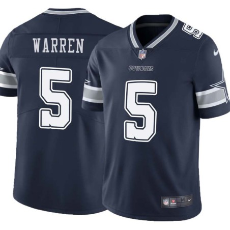 Cowboys #5 John Warren Vapor Limited Jersey -Navy