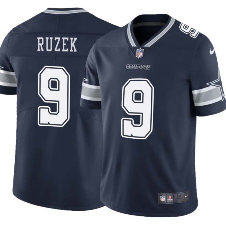 Cowboys #9 Roger Ruzek Vapor Limited Jersey -Navy