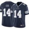 Cowboys #14 Jabril Cox Vapor Limited Jersey -Navy