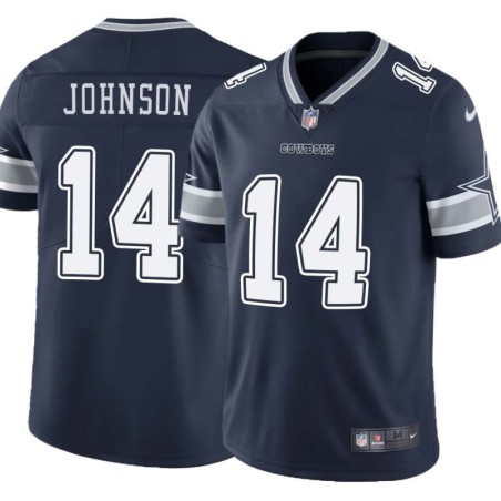 Cowboys #14 Brad Johnson Vapor Limited Jersey -Navy