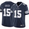 Cowboys #15 Will Grier Vapor Limited Jersey -Navy