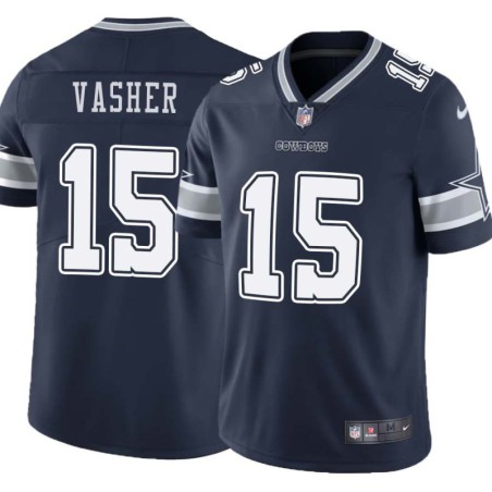 Cowboys #15 T.J. Vasher Vapor Limited Jersey -Navy