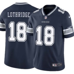 Cowboys #18 Billy Lothridge Vapor Limited Jersey -Navy