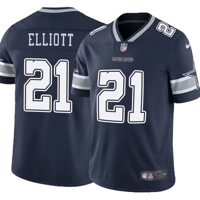 Cowboys #21 Ezekiel Elliott Vapor Limited Jersey -Navy