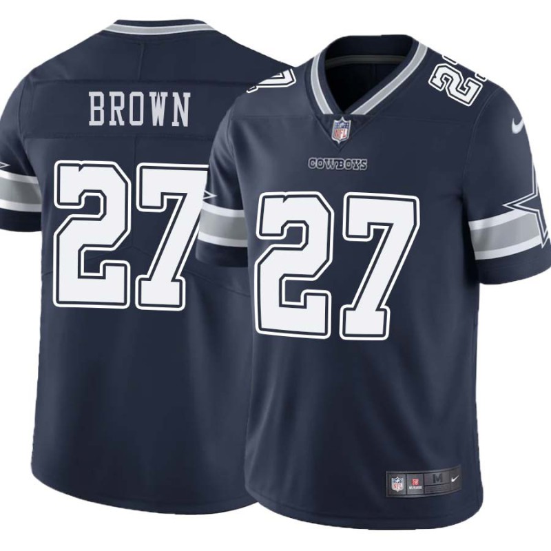 Cowboys #27 Courtney Brown Vapor Limited Jersey -Navy