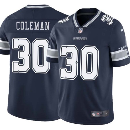 Cowboys #30 Alonzo Coleman Vapor Limited Jersey -Navy