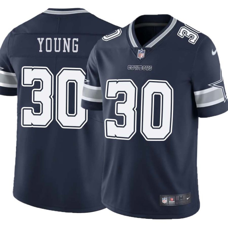 Cowboys #30 Charley Young Vapor Limited Jersey -Navy