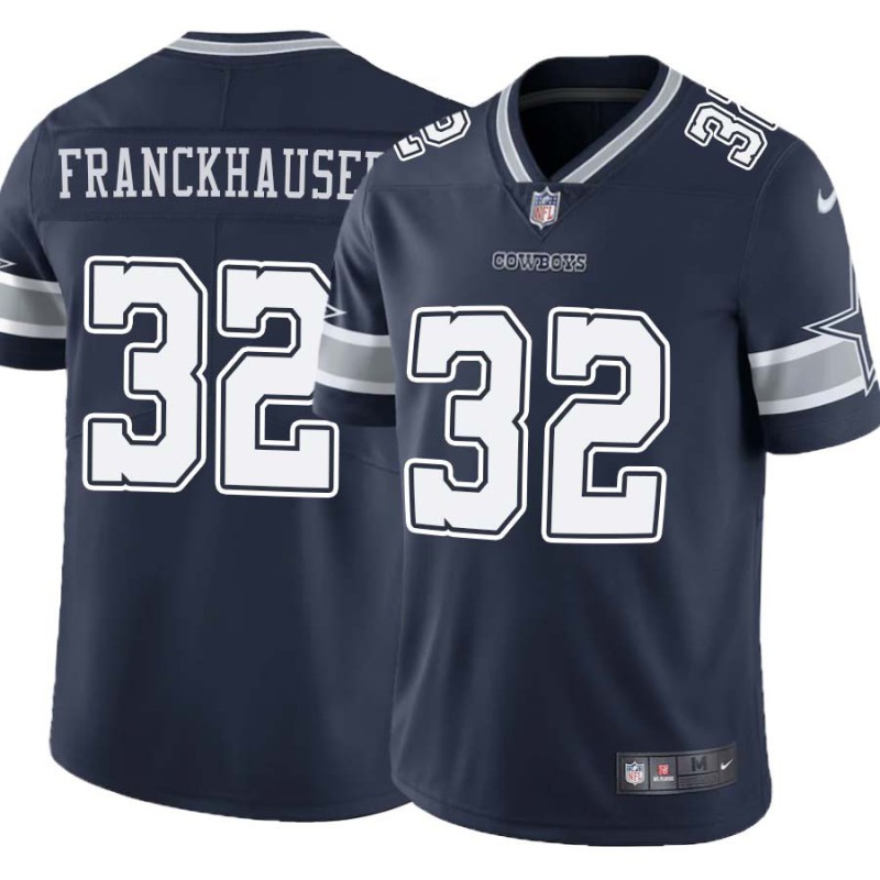 Cowboys #32 Tom Franckhauser Vapor Limited Jersey -Navy