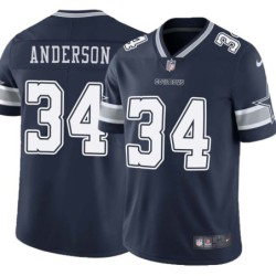 Cowboys #34 Deon Anderson Vapor Limited Jersey -Navy