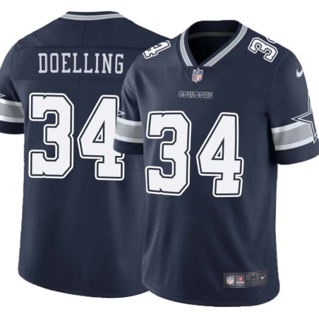 Cowboys #34 Fred Doelling Vapor Limited Jersey -Navy