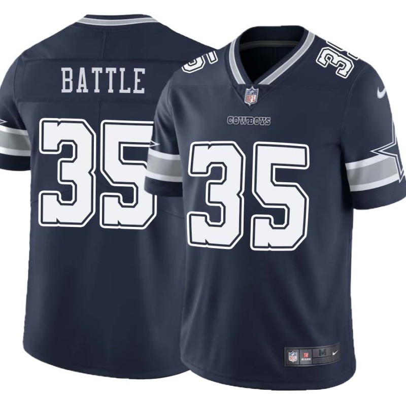 Cowboys #35 Tra Battle Vapor Limited Jersey -Navy