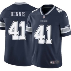 Cowboys #41 Pat Dennis Vapor Limited Jersey -Navy