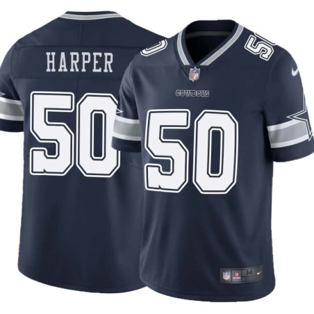 Cowboys #50 Dave Harper Vapor Limited Jersey -Navy