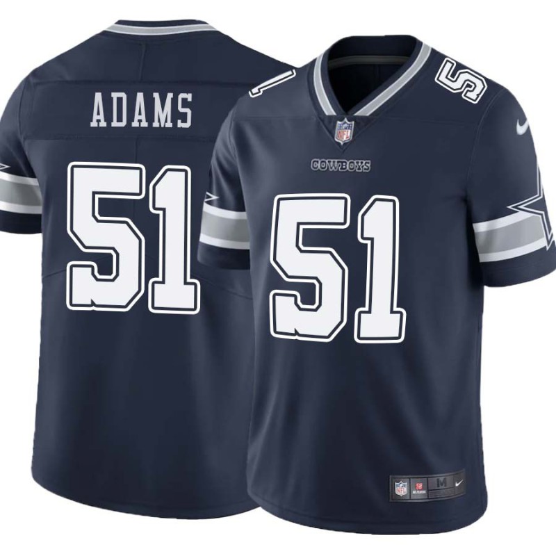 Cowboys #51 Keith Adams Vapor Limited Jersey -Navy