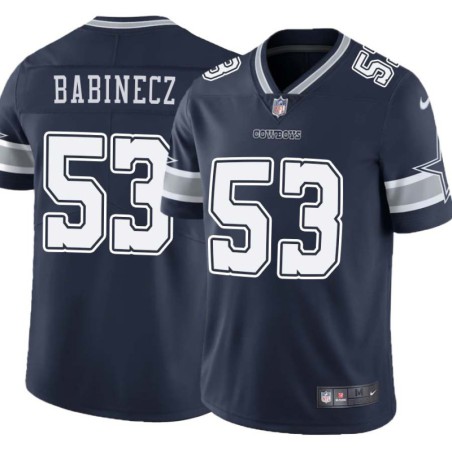 Cowboys #53 John Babinecz Vapor Limited Jersey -Navy