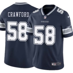 Cowboys #58 Jack Crawford Vapor Limited Jersey -Navy