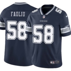 Cowboys #58 Austin Faoliu Vapor Limited Jersey -Navy