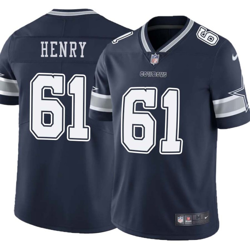 Cowboys #61 Marcus Henry Vapor Limited Jersey -Navy