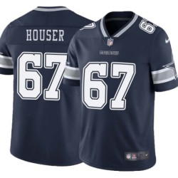 Cowboys #67 John Houser Vapor Limited Jersey -Navy