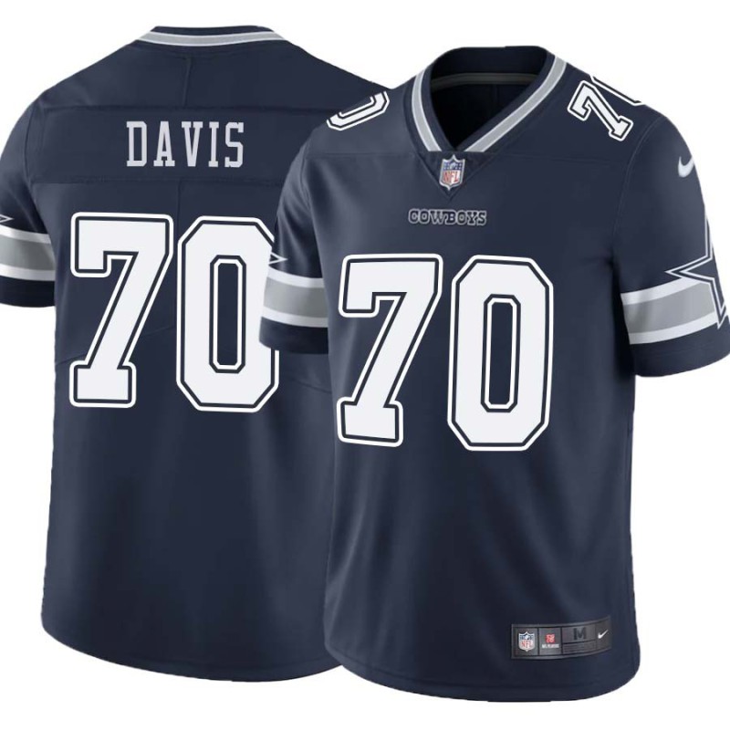 Cowboys #70 Leonard Davis Vapor Limited Jersey -Navy