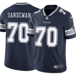 Cowboys #70 Bill Sandeman Vapor Limited Jersey -Navy